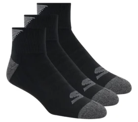 3 Pack Men’s Half Terry Quarter Crew Socks