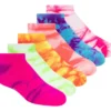 6 Pack Girls’ Tie Dye Fashion Socks