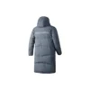 Basic Letter Print Hooded Woven Long Down Jacket “Teal”