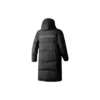Basic Letter Print Long Down Jacket “Black”