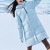 Basic Long Down Jacket “Blue”