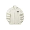 Basic Woven Half-Zip Crew Sweater “Black White”