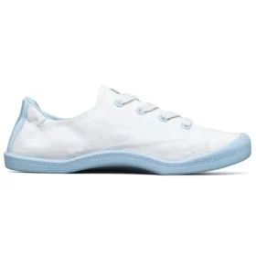 Beach Bingo My Emperor Sleeps All Night Low-Top Canvas Shoes White/Blue