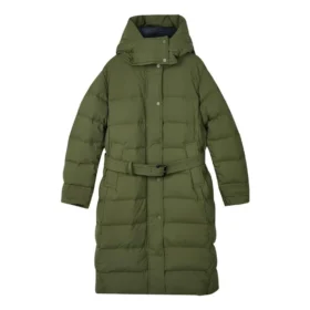 Bob”s Series Casual Hooded Long Woven Down Jacket “Green”