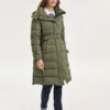 Bob”s Series Casual Hooded Long Woven Down Jacket “Green”
