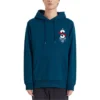 Cartoon Graphic Drawstring Hoodie “Navy Black White Grey”