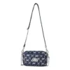 Casual Adjustable Fabric Crossbody Single Shoulder Bag “Navy White”