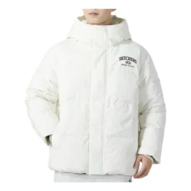 Casual Down Jacket “White Black”