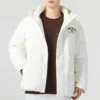 Casual Down Jacket “White Black”