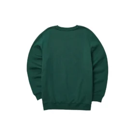 Casual Graphic Crew Sweater “Green White”