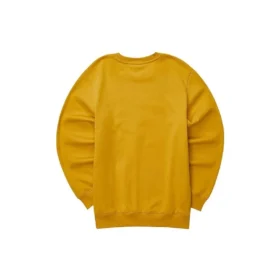 Casual Graphic Crew Sweater “Yellow White”