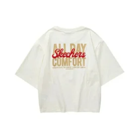 Casual Graphic Tee “White Red”