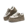 Casual High Platform Shoes “Brown White”