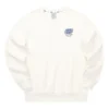 Casual Letter Printed Crew Knit Pullover Sweatshirt “White”