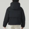 Casual Letter Printed Down Jacket “Black”