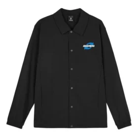 Casual Letter Printed Jacket “Black”
