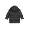 Casual Long Down Jacket “Black Teal”