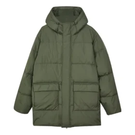 Casual Long Down Jacket “Olive Green”
