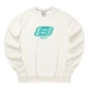Casual Series Letter Round Neck Sweatshirt “White Blue”