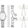Charm Pearl Bows Watch Set