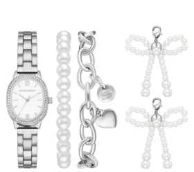 Charm Pearl Bows Watch Set