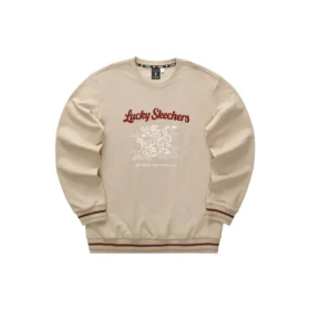 CNY Series Dragon Graphic Crew Sweatshirt “Tan Black Red”