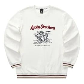 CNY Series Dragon Graphic Crew Sweatshirt “White Black Red”