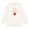 CNY Series Graphic Crew Sweater “White Red”