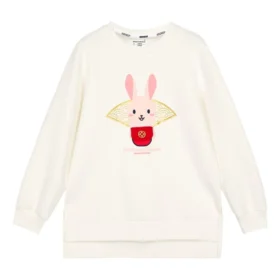 CNY Series Graphic Crew Sweater “White Red”