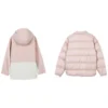 Color-blocked Zip-up Hooded Reversible Jacket “Pink White”
