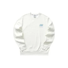 Colorful Casual Series Brand Crew Sweater “White Green”