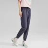 Colorful Casual Series Drawstring Knit Pants “Black”