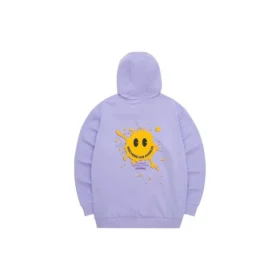 Colorful Casual Series Letter Printed Hoodie “Purple Yellow”