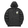 Colorful Casual Series Letter Zip-up Hooded Jacket “Black White”