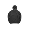 Colorful Casual Series Letter Zip-up Hooded Jacket “Black White”