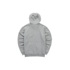 Colorful Casual Series Letter Zip-up Hooded Jacket “Grey White”