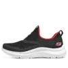 Comfy Slip On Shoes “Black Red”