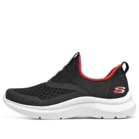 Comfy Slip On Shoes “Black Red”