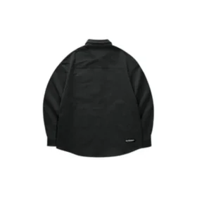 Corduroy Single-Breasted Cardigan Shirt “Black White Tan”
