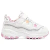 D’ Lites Strap Memory Foam Running Shoes “White Pink”