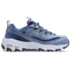 D’ Lites Velvet Low-top Clunky Shoes Gray/Blue