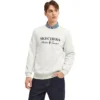 Diamond Series Letter Printed Crew Sweater “White Black”