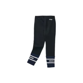 Drawstring Fleece Tight Knit Pants “Black White”