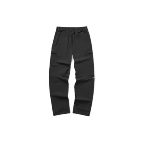 Elastic High-Waist Letter Printed Sports Pants “Black Olive Green”