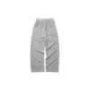 Elastic Waist Straight Wide-Leg Casual Pants “Grey Black”