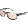 Elevated Rectangle Shiny Horn Sunglasses