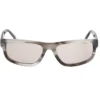 Elevated Rectangle Shiny Horn Sunglasses