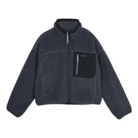 FASHION Contrast Patchwork Knitted Jacket “Teal”