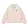 FASHION Letter Printed Down Jacket “Pink White”