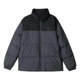 Fashion Logo Printed Down Jacket “Black Grey”